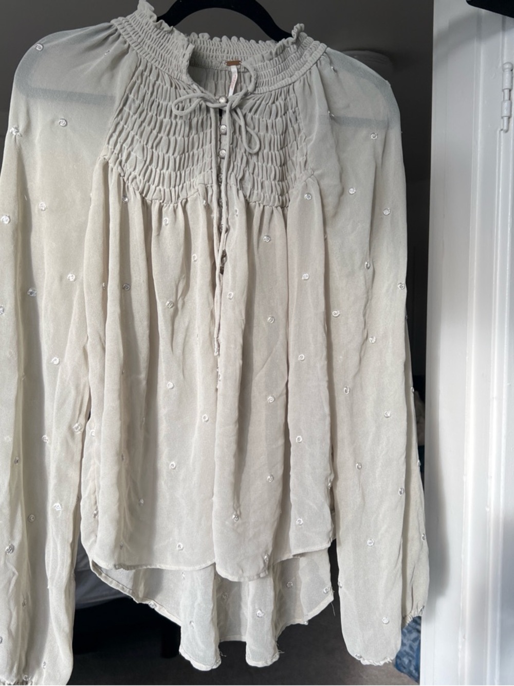 Free People Boho Smocked Blouse — Great Condition!